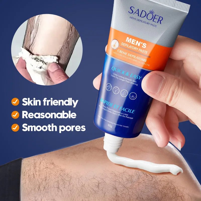 Men'S Hair Removal Cream Gentle Mild Depilate Non Irritating Painless Armpit Leg Arm Body Hair Remove Cream for Men